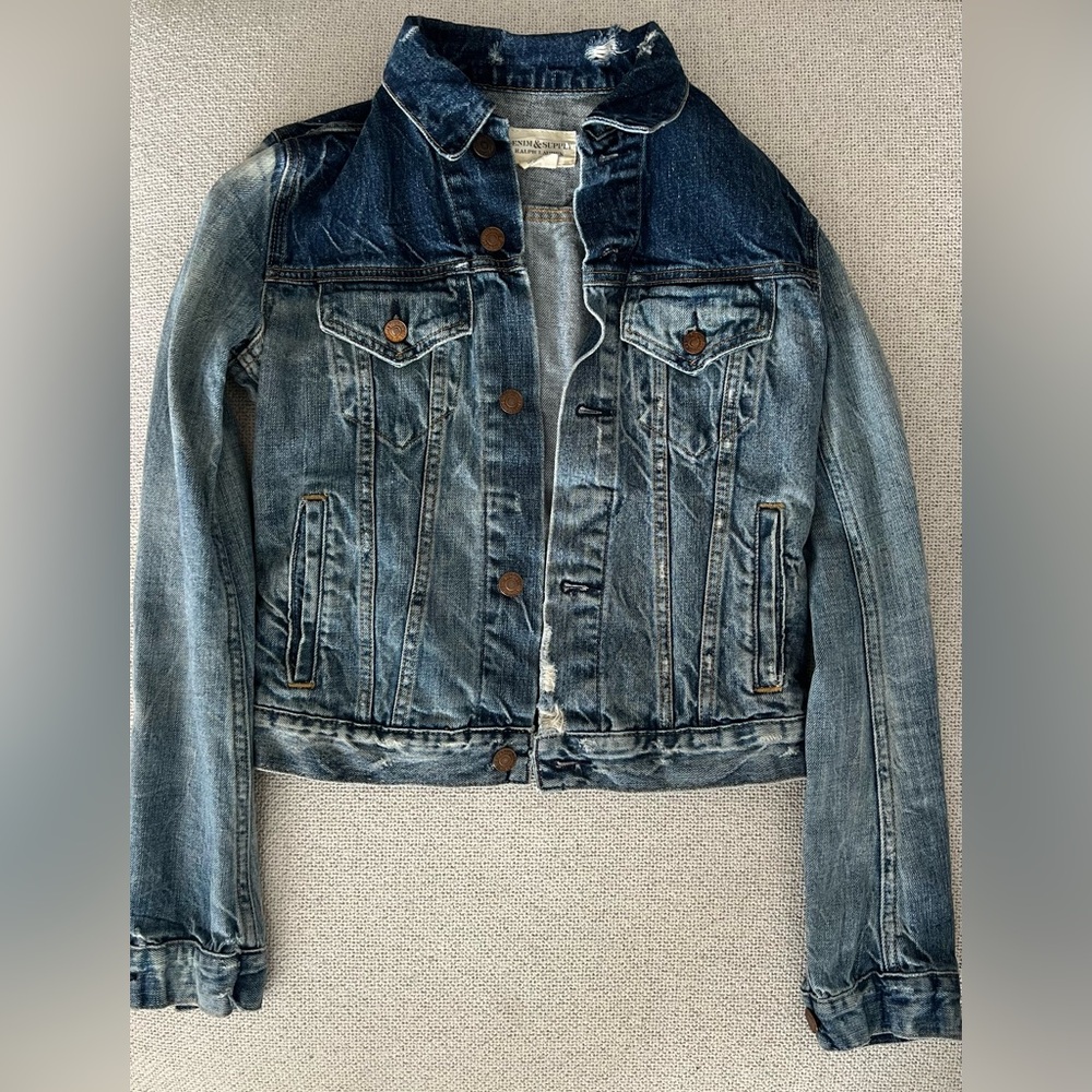 Ralph Lauren Denim & Supply Distressed Jean Jacket Size XS